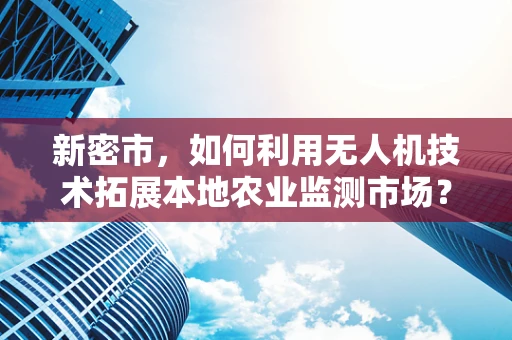 新密市，如何利用无人机技术拓展本地农业监测市场？